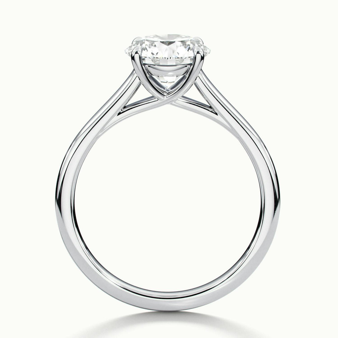 Evadne Round Moissanite Engagement Ring